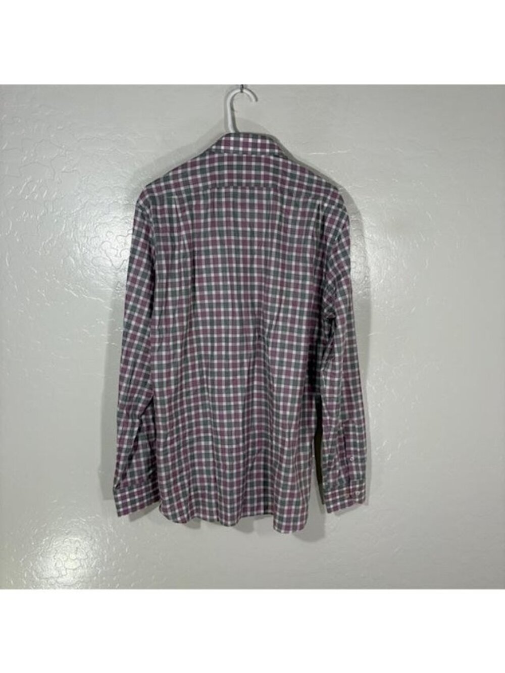 Johnnie-O Top Shelf Peirce Shirt Mens Medium Pink Plaid Long Sleeve Button Up - Picture 6 of 8